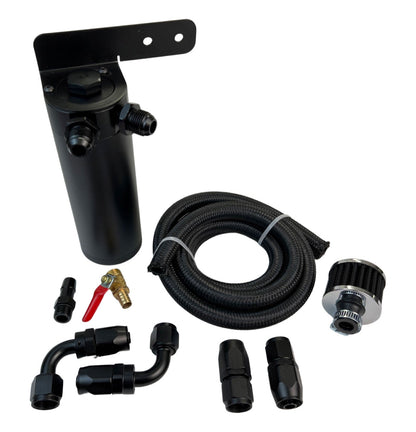 Universal Oil Catch Can XL 2Port -8AN + Mounting Bracket Kit + Filter 7.50z
