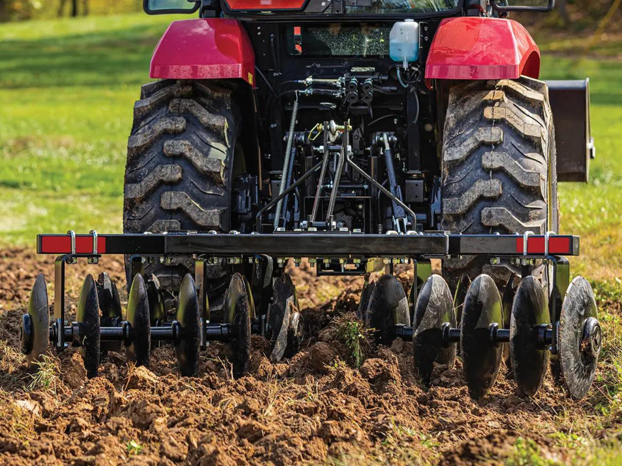 Disc on a tractor